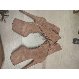 Pleaser Tan/Brown Platform Heels sz 9